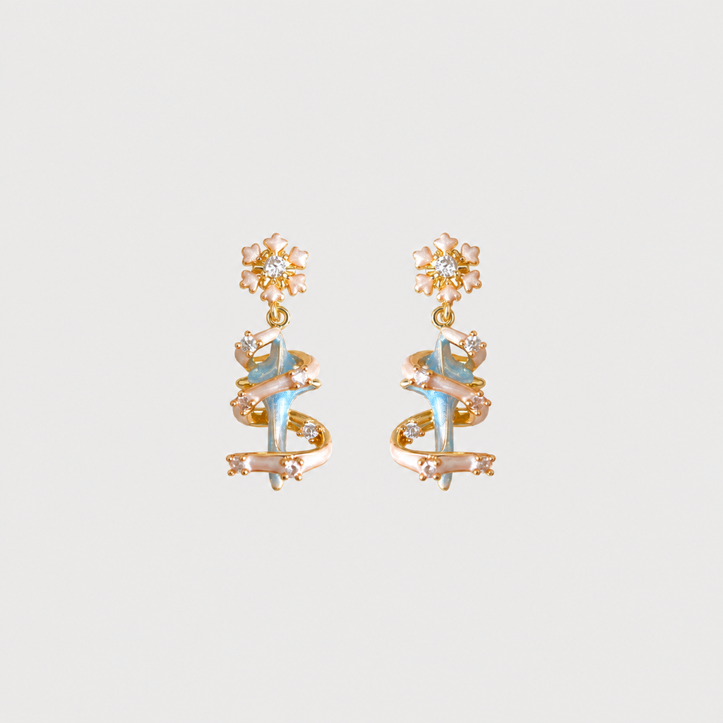 ❄️Hókristály Fülbevaló – Ragyogó Elegancia