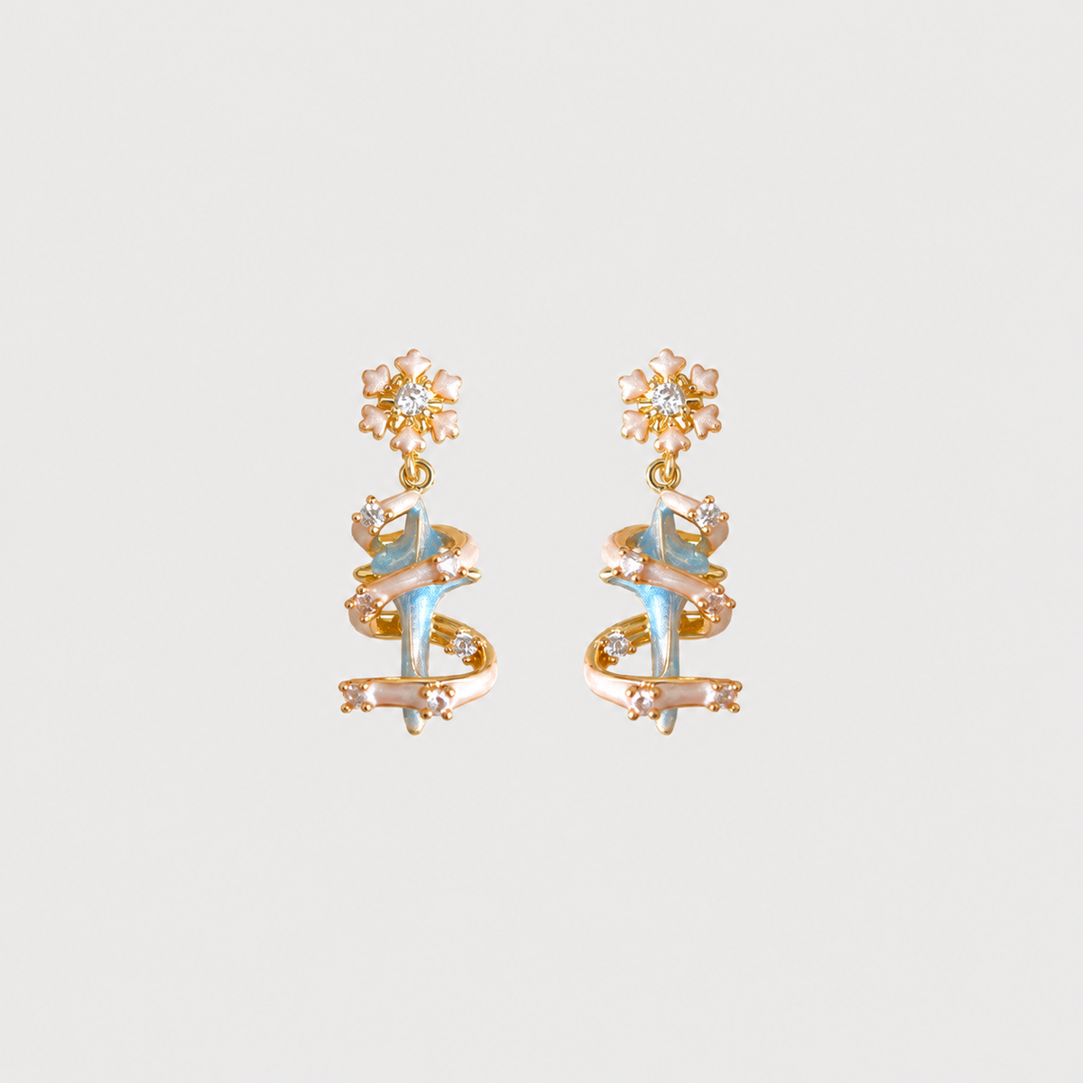 ❄️Hókristály Fülbevaló – Ragyogó Elegancia