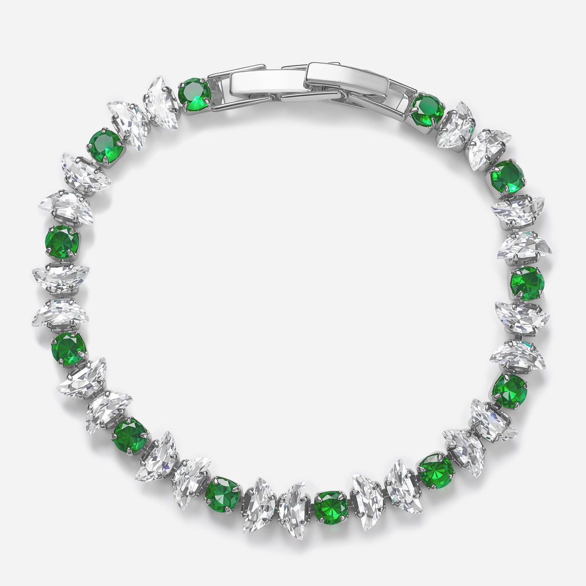 💚💎Smaragdfény Karkötő – Ragyogó Kristályok és Aranyszínű Elegancia