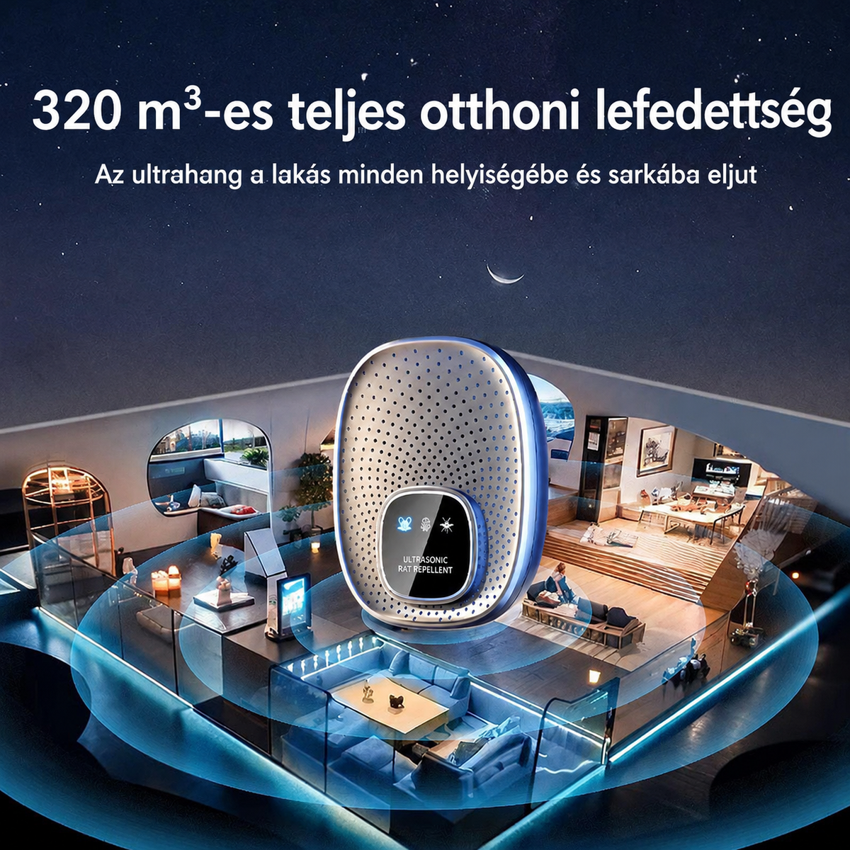 🐭 Ultrahangos Rágcsálóriasztó – 🏠 Vegyszermentes Védelem Otthonra | ⚡ Egerek és Kártevők Ellen